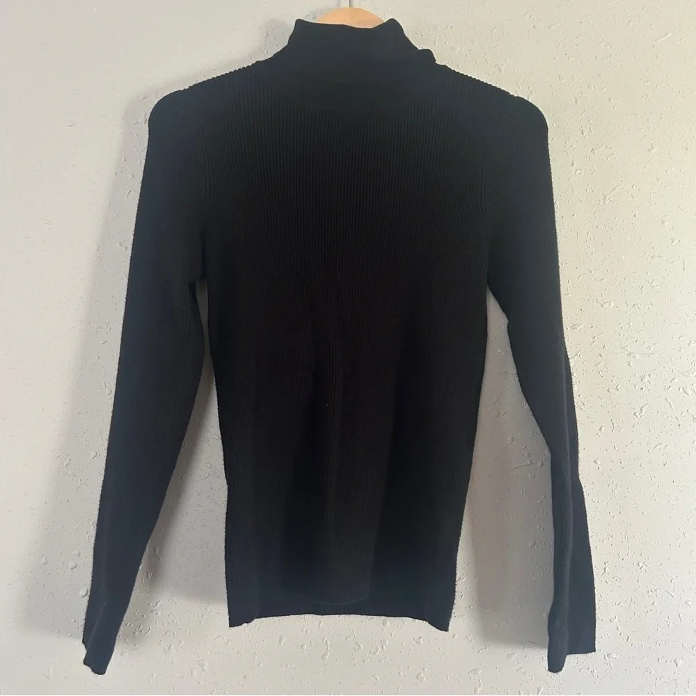 Express Black Ribbed Sweater Large Neutral Casual Comfy Stretch - Picture 1 of 6